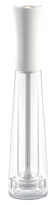 Tosca Series - 26-cm Salt Mill White Beech Wood with Acrylic Resin Base